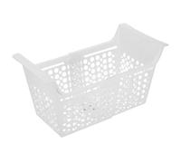 PartyKindom Chest Bin White Adjustable Plastic with in Freezer Basket Reliable Durability and Bottom Drainage Holes, Expandable Storage Organizer or for Kitchen Home Freezers