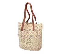 PartyKindom Chic Lace Shoulder Bag with Elegant Embroidery All-match Design for Women Accessory for Shopping and Casual Outings Eye-catching Medium-sized Handbag