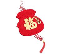 PartyKindom Chinese Style Year Hanging Fu Tassel Decor Vivid Gold Embossed Pendant for Wall and Door Festival Ornament Expressing Blessings Suitable for Lunar Year Celebration
