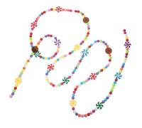 PartyKindom Christmas Candy Bead Garland Candy Shaped Beads Decorative String for Tree Door Wreath Party Home Adornment Festive Holiday Decor