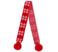 PartyKindom Christmas Dog Scarf Warm Woolen Yarn Pet Scarf with Snowflake Pattern Soft Xmas Dogs and Cats Comfortable Holiday Accessory for Pets