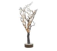 PartyKindom Christmas Snow Tree LED Light with Lifelike Branches Warm Xmas False Tree Lamp for Festive Home Decor and Delicate Artificial Birch Effect Ornament for Living and Bedroom