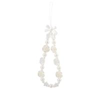 PartyKindom Classic Pearl Phone Chain with Rose Bowknot and Butterfly Charms Lightweight Beaded Wrist Strap for Smartphones Decorative Mobile Phone Lanyard for Women Stylish and Practical Gift