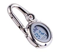 PartyKindom Climbing Supply Carabiner Gadget Simple Stainless Steel Hanging Watch Date Display Long Battery Life for Outdoor Sports and Climbing 7.50 X 4.00 X 1.20 CM