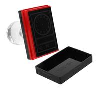 PartyKindom Clock Recognition Stamp Educational Teaching Clock Stamper with Clear Pattern Small Portable Learning Tool for Worksheets Games and Group Activities Red Ink Imprint