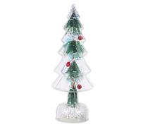 PartyKindom Color Changing Mini Christmas Tree Night Light Elegant Tabletop Xmas Decor Medium Holiday Centerpiece for Cozy Winter Ambience and Festive Home Decoration