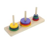 PartyKindom Colorful Wooden Hanoi Tower Puzzle Game Creative Board Game for Adults Unlocking Mind Puzzles Safe Design for Family Fun for DIY Parties and Relaxation Activities