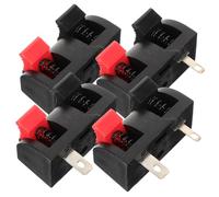 PartyKindom Compression Wiring Clips 4pcs for Stage Audio Systems Speaker Terminal Connector with 2-pin, Spring-loaded Push-release Design, Easy to Install and DIY Audio Projects