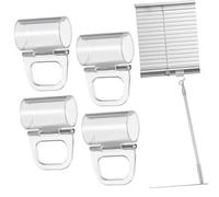 PartyKindom Cordless Blind Pull down Handle 20mm Plastic Valance Fixing Clips Roller Shade Pulls Window Shade Hardware 4pcs Set for Roller Blinds Installation