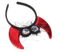 PartyKindom Cosplay Halloween Headdress Glitter Devil Accessory Demon Horns Headband Skull Headbands for Halloween Costumes for for Cosplay Accessory Red