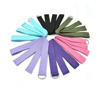PartyKindom Cotton Yoga Stretch Belt Durable Multi Functional Stretching Strap for Flexibility Light Purple Loops for Various Poses for Yoga Exercise Physical Therapy