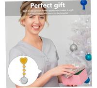 PartyKindom Creative Four Heart Design Nurse Hanging Pocket Watch with Luminous Hands for Doctors and Nurses Medical Chest Clip Watch for Hospital Clinic Decoration Yellow