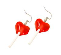 PartyKindom Creative Lollipop Ear Drops Lightweight Dangle Earrings for Women Unique Heart Shaped Design Suitable for Valentines Day Birthday Christmas Jewelry Gift