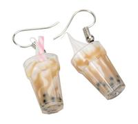 PartyKindom Creative Simulation Ice Cream Dangler Earrings Lightweight Unique Ear Accessories for Women Fashionable Gift for Birthday Anniversary