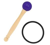 PartyKindom Crystal Singing Bowl Mallet Stick with Rubber Ring for Meditation Music Bowls Wooden Handle Striker for Various Non-slip Protective Accessory Lightweight and Portable Design
