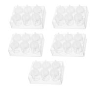 PartyKindom Culture Plates Prevent Reagent Evaporation and Minimise Movement 5pcs 6 Well with Lids, Flat Bottom Reaction Plates for Chemistry Laboratory Use for Research