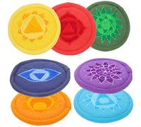 PartyKindom Cushion Pads Sound Bowl Holder Mats Embroidered 7pcs Tibetan Singing Bowl Lightweight Sturdy Polyester for Yoga Meditation and Buddhist Supplies