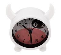 PartyKindom Cute Cartoon Cow Pattern Silent Desk Clock with Mute Alarm Decorative Bedside Clock for Bedroom Non Ticking Students