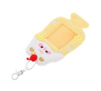 PartyKindom Cute Plush Cartoon Card Sleeve Keychain with Yellow Bunny Design Portable Photocard Holder for Kpop Fans Student Id Credit and Bus Cards Multifunctional Badge Protector with