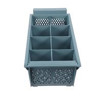 PartyKindom Cutlery Drain Box Sink Drainer Rack for Dishwasher Woven Basket Collapsible Colander Silverware Drainer