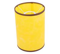 PartyKindom Cylinder Lamp Shade Cover Durable Fabric Light Cover for Bedroom Hotel Restaurant Stylish Yellow Parchment Design Easy to Install Unique Home Decor