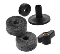 PartyKindom Cymbal Stand Sleeves and Felt Rings Set for Drum Kits Lightweight Plastic Cymbal Mount Bracket with Shock-absorbing Felt Pads Easy Installation Stand Arm Attachment for Stable Drum