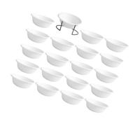 PartyKindom Disposable Pet Feeding Bowls Set with Black Rack, Biodegradable Paper Material, 20pcs Multi-function Food and Water Bowls for Stray Cats and Dogs Daily Use