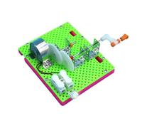 PartyKindom DIY Hand Cranking Dynamo Educational Science Experiment for Primary School Students Safe Hand Generator Kit to Develop Observation Thinking and Analytical Skills Creative Gift