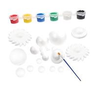 PartyKindom DIY Solar System Foam Ball Craft Kit for Boys and Girls 2 Sets of Polystyrene Planet Balls for School Projects Fun Art Decoration Educational Science Activity