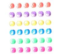 PartyKindom DIY Tai Chi Polymer Clay Beads Loose Spacer Beads for Handmade Bracelet Necklace Jewelry Craft Accessories