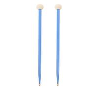 PartyKindom Double-end Drum Sticks with Soft Felt Mallet Heads for Snare Drums Maple Wood Construction Blue Colour for Practice and Performance Producing Accurate Tones