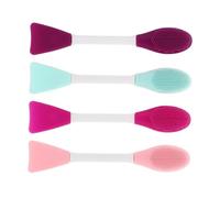 PartyKindom Double-ended Silicone Facial Mask Applicator Brush Set 4pcs with Flat Head for Mud Mask Application and Mixing, Women’s Diy Beauty Tools for Skincare and Makeup