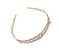 PartyKindom Double Layer Rhinestone Padded Headband for Women Elegant Bride Headpiece Durable Hair Accessory for Weddings Parties and Daily Wear