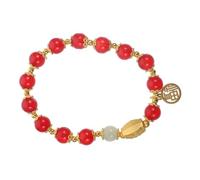 PartyKindom Dragon Year Adjustable Red Rope Bracelet Braided Protection Wrist Chain Inspired by Chinese Zodiac Luck and Prosperity with Steamed Dumpling Red Color