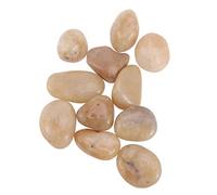 PartyKindom Drawing Painted Stones Polished Yellow DIY Polishing Pebbles Smooth Flat Rocks for Creative Hand Painted Art and Craft Projects