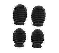 PartyKindom Drumstick Protector Covers Tips Caps 4pcs Spiral Design Silicone Black Low Noise Drum Pad Accessories Drumstick Holder Drum Sticks Practice Supplies 5A