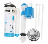 PartyKindom Dual Flush Toilet Repair Kit with Fill Valve and Push Button 20cm Flush Valve Blue Inlet Large 58mm Button Toilet Tank Replacement Parts for Cistern