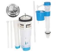 PartyKindom Dual Flush Toilet Valve Replacement Kit Complete Toilet Tank Repair with Fill Valve and Push Button and Construction Easy DIY Fix for Leak Low Flush Slow Water Supply