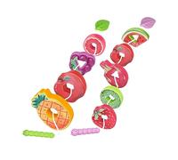 PartyKindom Educational Fruits Lacing for Bright Beaded Threading Plaything to Develop Shape Cognition Color Recognition and Spatial Skills Safe Wear Resistant Material Early Learning