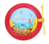 PartyKindom Educational Wave Bead Drum Music Safe Smooth Surface Percussion Instrument for Hand Eye Coordination Development Compact Portable Ocean Drum for Boys