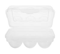 PartyKindom Egg Storage Box Reusable Egg Carton for Chicken Eggs Small Clear Box with Lid Secure Latch for Refrigerator