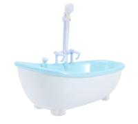 PartyKindom Electric Mini Doll Bath Tub with Water Sprayer for Pretend Play Small Portable Bathtub for Preschoolers Realistic Design Fun Bath for Boys