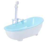 PartyKindom Electric Mini Doll Bathtub Toy for Kids 6-Inch Spraying Bath Toy Water Feature for Toddler Pretend Play and Bathtime Fun