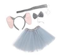 PartyKindom Elephant Headband with Ears and Tail Cute Cartoon Animal Dress up Accessories for Halloween for Women Costumes