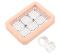PartyKindom Empty Magnetic Eyeshadow Palette with Metal Pans, Beige Plastic and Metal Makeup Palette, 2.6x1.9 Inch, for Eyeshadows and Blush, Travel Cosmetic Storage