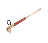 PartyKindom Ergonomic Metal Shoe Horn Long Handle for Seniors Pregnant Women Household Shoe Puller Tool with Decorative Animal Head Design