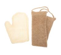 PartyKindom Exfoliating Back Scrubber with Premium Skin Friendly Dual Sided Bath Gloves and Long Towel for Deep Cleansing Comfortable Shower Use for Back Neck Shoulders and Feet Care