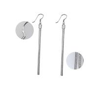 PartyKindom Fashion Jewelry Silver Plated Tassel Earrings Long Six Wire Dangle Design Eye Catching Ear Hooks Stylish Accessories for Women Sold in One Pair