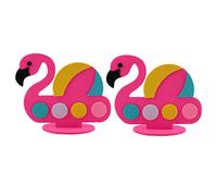 PartyKindom Felt Flamingo Table Decor 2-Piece Set for Kids Room Hawaiian Party Decorations Creative Summer Showcase Ornaments