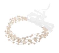 PartyKindom Flexible Bridal Pearl Hair Vine Headband for Women Lightweight Wedding Hair Accessory for Braids and Various Hairstyles Romantic Silver Headpiece for Brides and Party Use
